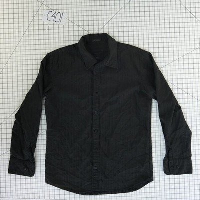 BKE Shirt Men's Size Large Black Textured Stripe Long-Sleeve Button - Image 6