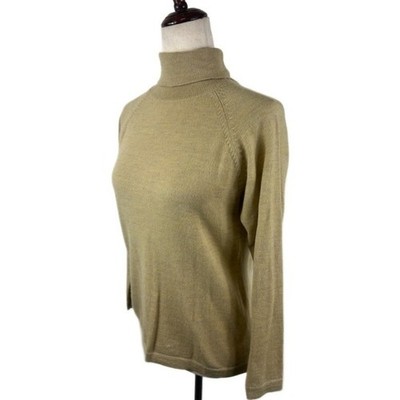 Jones New York Country Merino Wool Tan Turtleneck Sweater Size P/S Petite - Image 2
