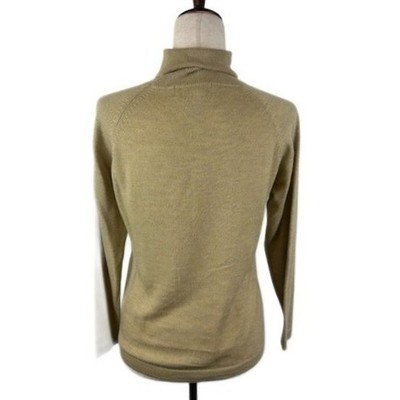 Jones New York Country Merino Wool Tan Turtleneck Sweater Size P/S Petite - Image 3