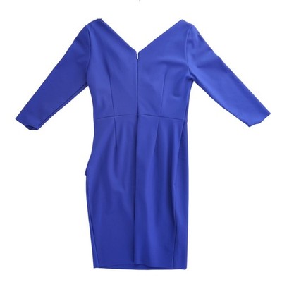 Alex Evenings Dress Women's Size 10 Royal Blue Crystal Accents Scuba Cocktail - Image 3