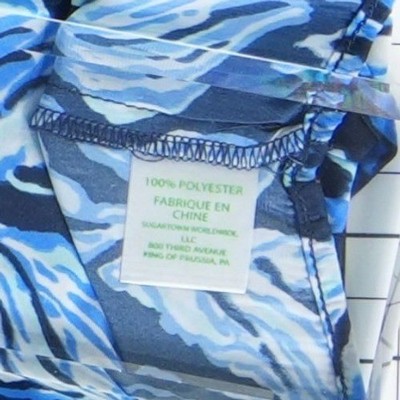 Lilly Pulitzer Jumpsuit Women's Size XS Blue White Abstract Print Wide Leg - Image 5