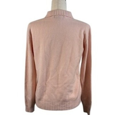 J. McLaughlin Pink Cashmere Blend Sweater Long Sleeve Women's Size Large - Image 4