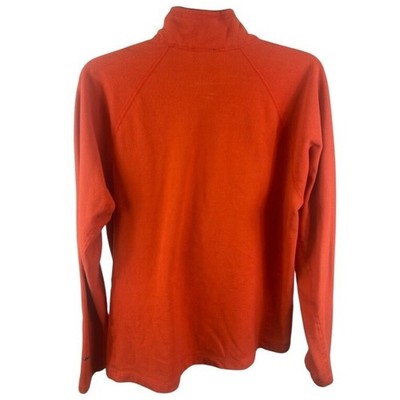 Köppen Pullover Quarter Zip Long Sleeve Top Orange Fleece Shirt Sweater Size XL - Image 2