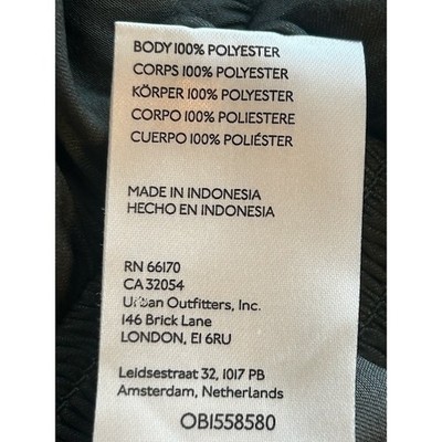 Anthropologie Blouse Top Olive Green Long Sleeve Tie Back V Neck Size XS - Image 5