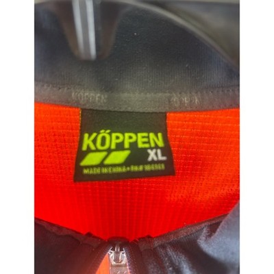 Köppen Pullover Quarter Zip Long Sleeve Top Orange Fleece Shirt Sweater Size XL - Image 3