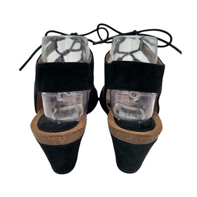 Söfft Women's Black Suede Lace Up Gladiator Wedge Sandals Shoes Size 8M - Image 3