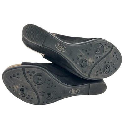 Söfft Women's Black Suede Lace Up Gladiator Wedge Sandals Shoes Size 8M - Image 5