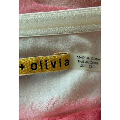 Alice + Olivia Strapless Pink Cream Ombre Textured Mini Dress Size XS - Image 5