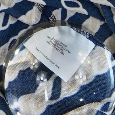 Tory Burch Dress Women's Size Large Navy Rope Print Belted Shirt Dress - Image 5