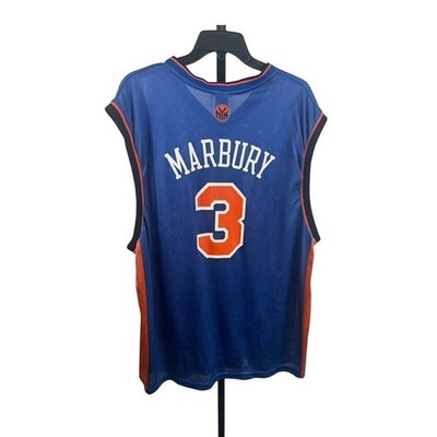 Reebok Marbury New York Knicks Jersey NBA Basketball Sleeveless Blue Size XL - Image 2