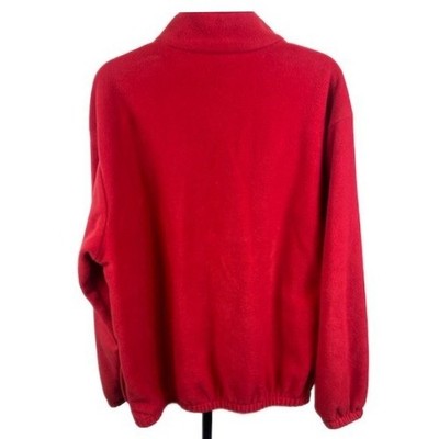 Louisville Cardinals Fleece Men's Size Large Red 1/4 Zip Pullover Sweatshirt - Image 2