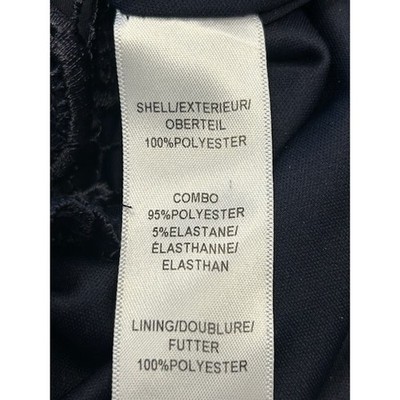 Adrianna Papell Lace Dress Cocktail Party Sleeveless Navy Blue Size 8 - Image 5