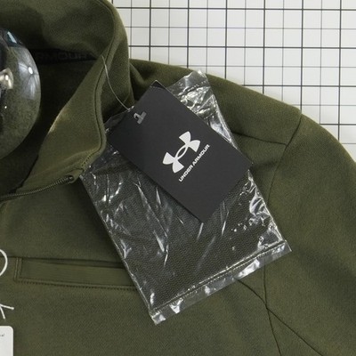 Under Armour Mens Size Small Tactical Rival Fleece Quarter Zip Pullover Green - Image 3