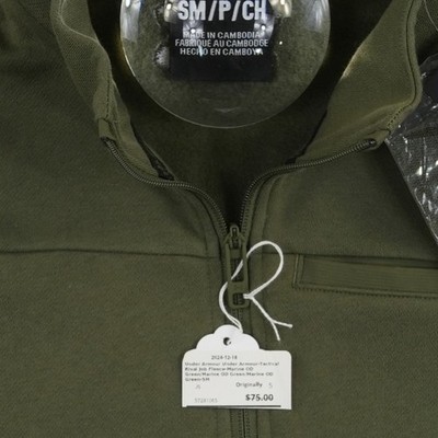 Under Armour Mens Size Small Tactical Rival Fleece Quarter Zip Pullover Green - Image 6