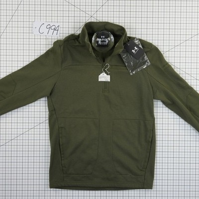 Under Armour Mens Size Small Tactical Rival Fleece Quarter Zip Pullover Green - Image 8