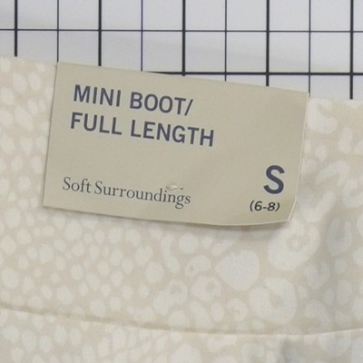 New Soft Surroundings Pants Women's Size Small Cream Leopard Pull On Bootcut - Image 3