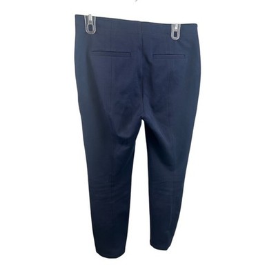 Anthropologie Bryson Navy Blue High Waist Button Front Cropped Pants Size 4 - Image 2