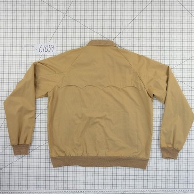 Vintage Sears Men's Size Large Tall Tan Khaki Plaid Lined Harrington Jacket Coat - Image 4