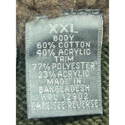 Oscar De La Renta Mens 1/4 Quarter Zip Sweater Green Collar Pullover Size XXL - Image 3