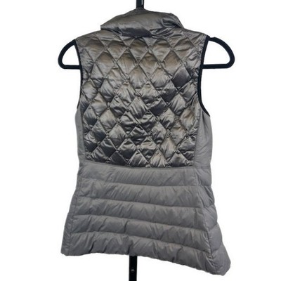 Calvin Klein Performance Down Puffer Vest Women's Size XS Quilted Pewter Gray - Image 2