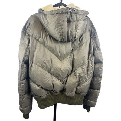 Michael Kors Down Coat Puffer Jacket Women's Size XXL Hooded Sherpa Merino Wool - Image 2