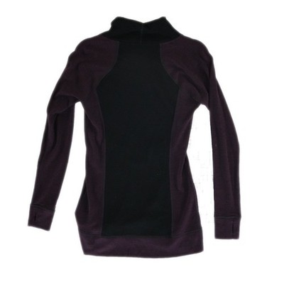 Smartwool Sweater Dreas Women's Size XS Black Purple Merino Wool Funnel Neck - Image 3