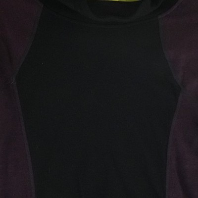 Smartwool Sweater Dreas Women's Size XS Black Purple Merino Wool Funnel Neck - Image 4