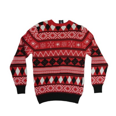 NBA Men's Size Large Red Black Chicago Bulls Ugly Christmas Sweater Santa - Image 2