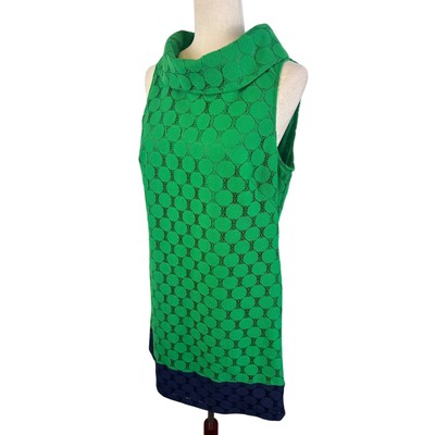 Adrianna Papell Green Lace Dress Sleeveless Cowl Neck Party Lined Size 12 - Image 2