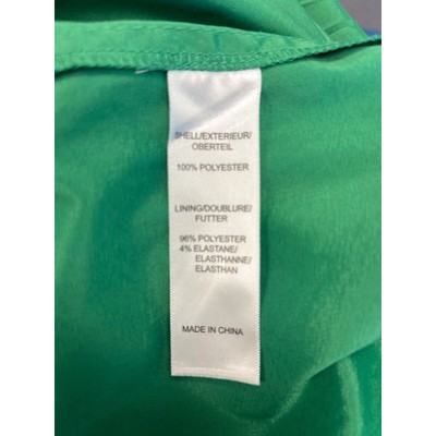 Adrianna Papell Green Lace Dress Sleeveless Cowl Neck Party Lined Size 12 - Image 5