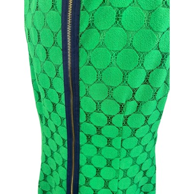 Adrianna Papell Green Lace Dress Sleeveless Cowl Neck Party Lined Size 12 - Image 6