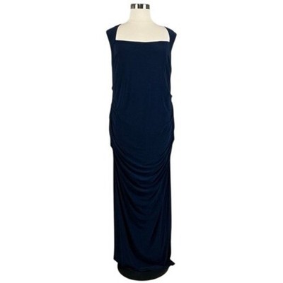 New Adrianna Papell Jersey Gown Ruched Sleeveless Long Formal Dress Size 14 - Image 2