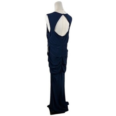 New Adrianna Papell Jersey Gown Ruched Sleeveless Long Formal Dress Size 14 - Image 4