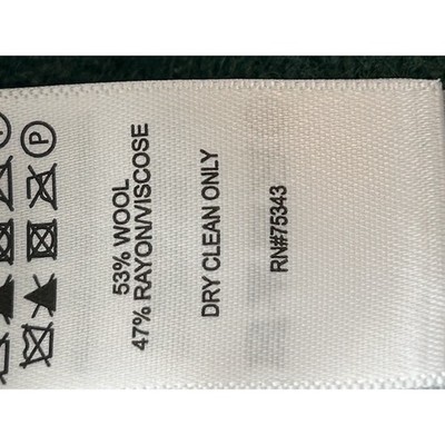 Sigrid Olsen Womens Green Boiled Wool Blend Cowl Neck Button Sweater Size XL - Image 6