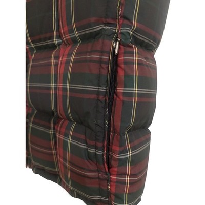 Eddie Bauer Women's Plaid Puffer Vest Down Full Zip Padded Quilted Size Large - Image 4