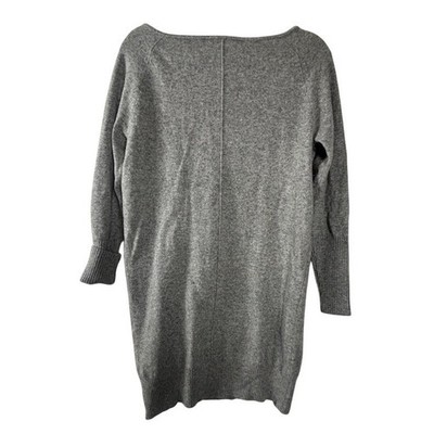 Athleta Sweater Dress Women's Size Small Grey V Neck Cashmere Blend - Image 2