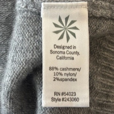 Athleta Sweater Dress Women's Size Small Grey V Neck Cashmere Blend - Image 6