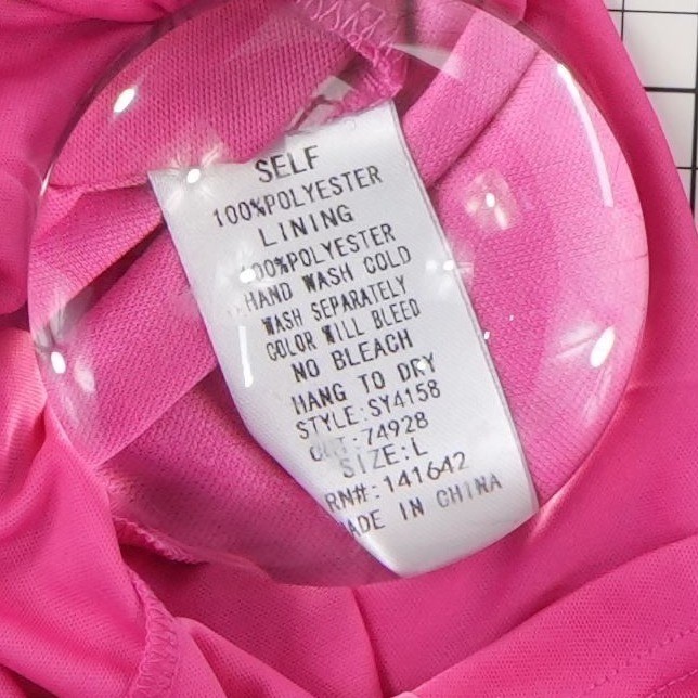 New She + Sky Romper Women's Size Large Pink Abstract V Neck Flutter Sleeve - Image 4