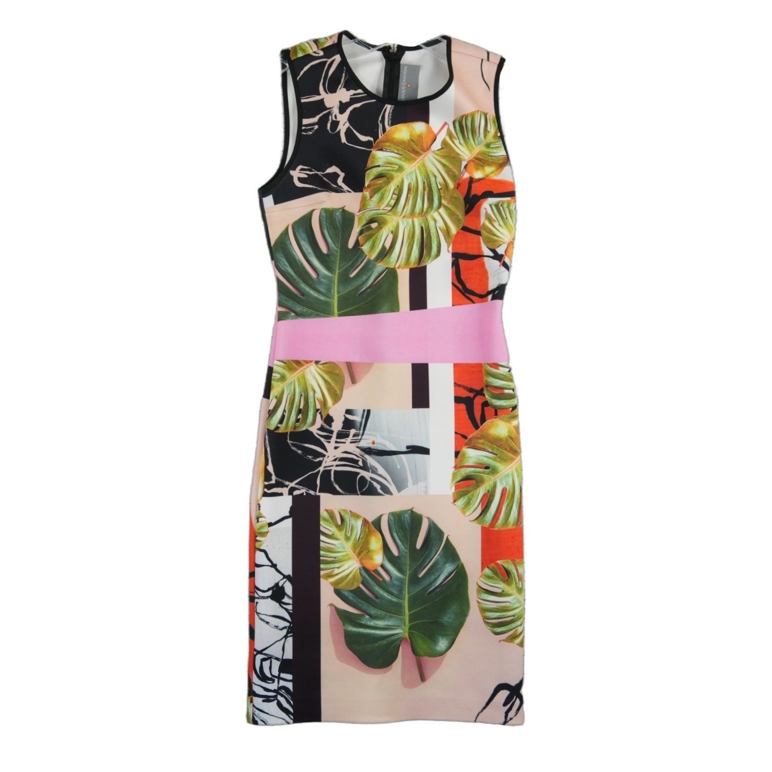 Clover Canyon Sheath Dress Women's Size Small Multicolor Tropical Scuba - Image 2