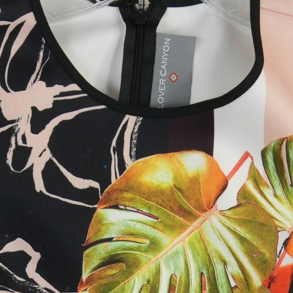 Clover Canyon Sheath Dress Women's Size Small Multicolor Tropical Scuba - Image 4