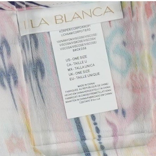 La Blanca Women's One Size Multi Color Ikat Tassel Kimono Cover Up Bathing Boho - Image 4
