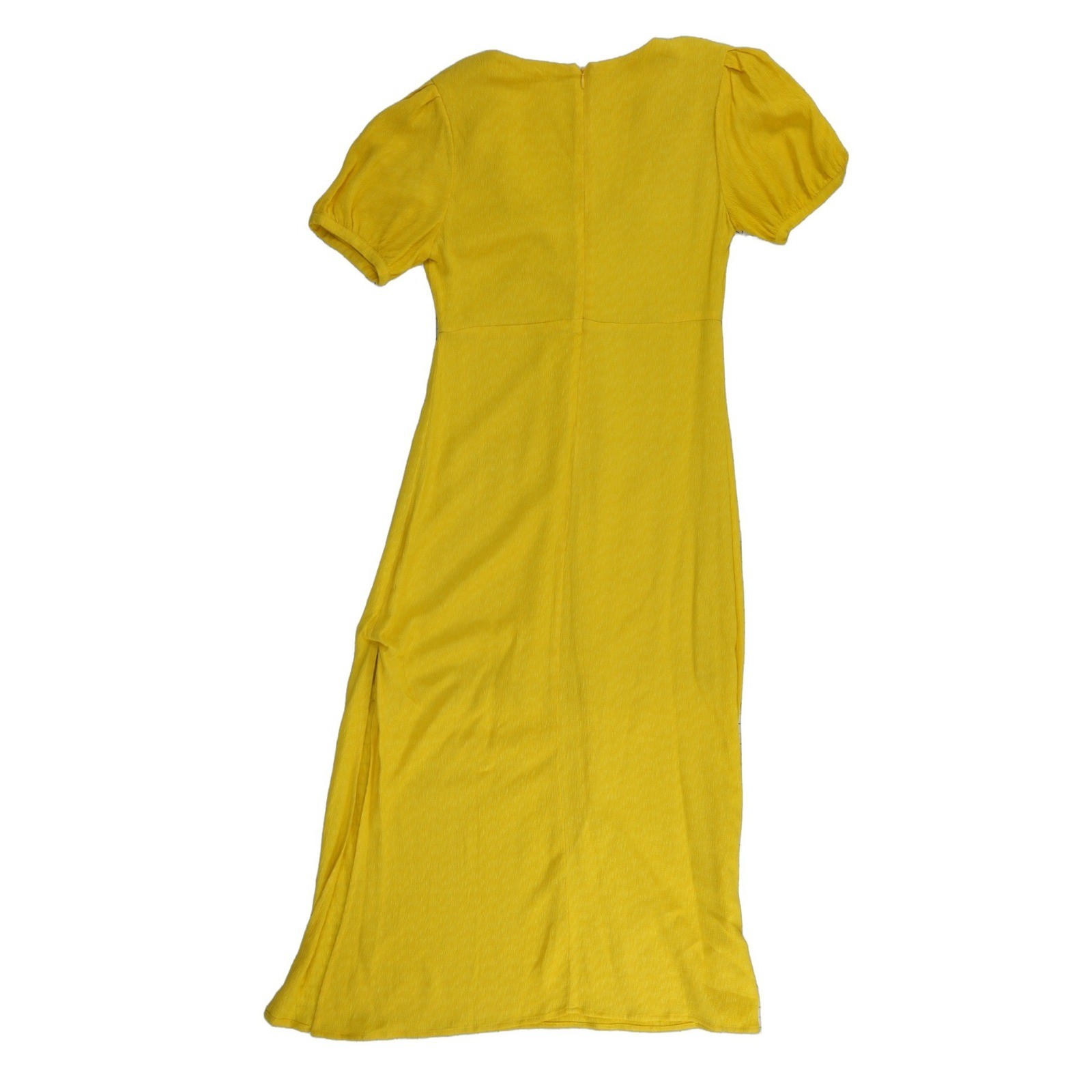 Line & Dot Women's Size Small Yellow Twist Bust Puff Sleeve Maxi Dress - Image 3