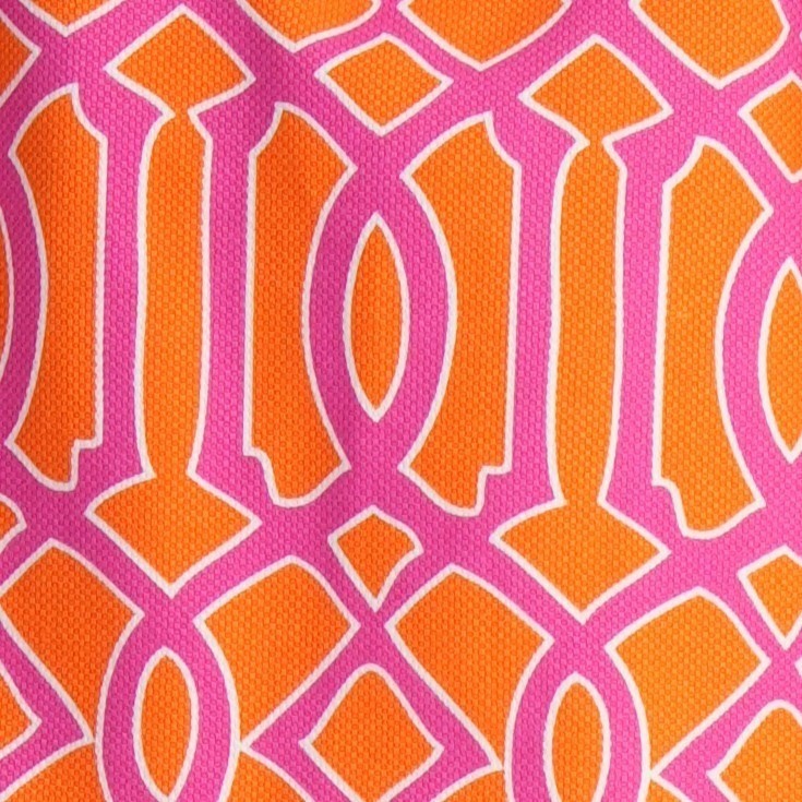 Mud Pie Dress Women's Size Medium Orange Pink Geometric Bow Back - Image 4