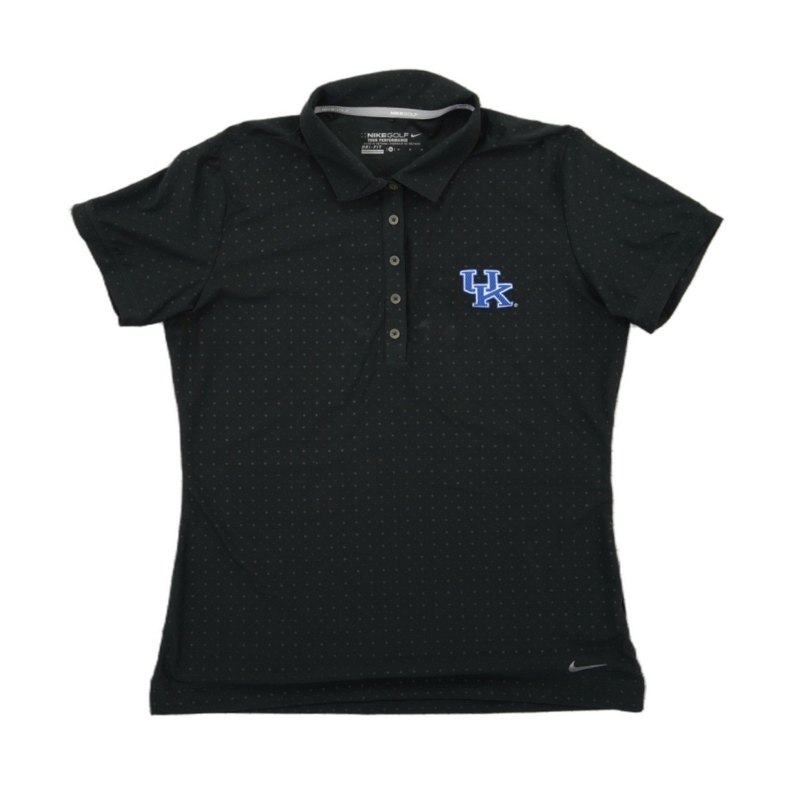 Nike Golf Women's Size Medium Black UK Kentucky Wildcats Dri-FIT Polo Shirt