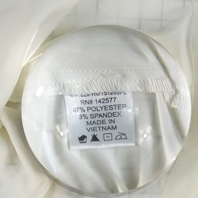 New Haute Monde Top Women's Size 1X Cream Off Shoulder Ruffle Peplum Tie - Image 5