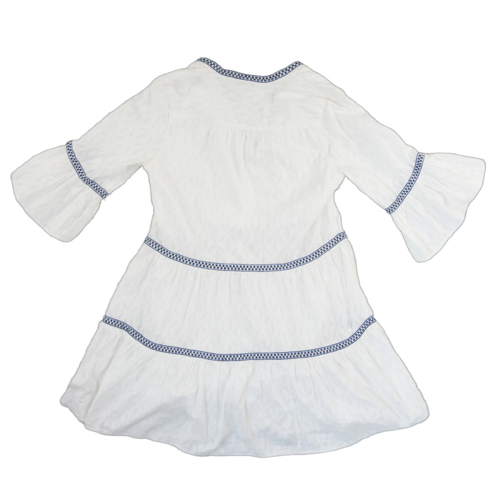 Tommy Bahama Tunic Dress Womens Size Small White Embroidered Tiered - Image 3