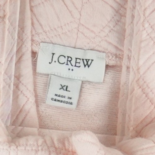 J Crew Quilted Pullover Top Women's Size XL Pink Mock Neck Diamond Sweater - Image 5