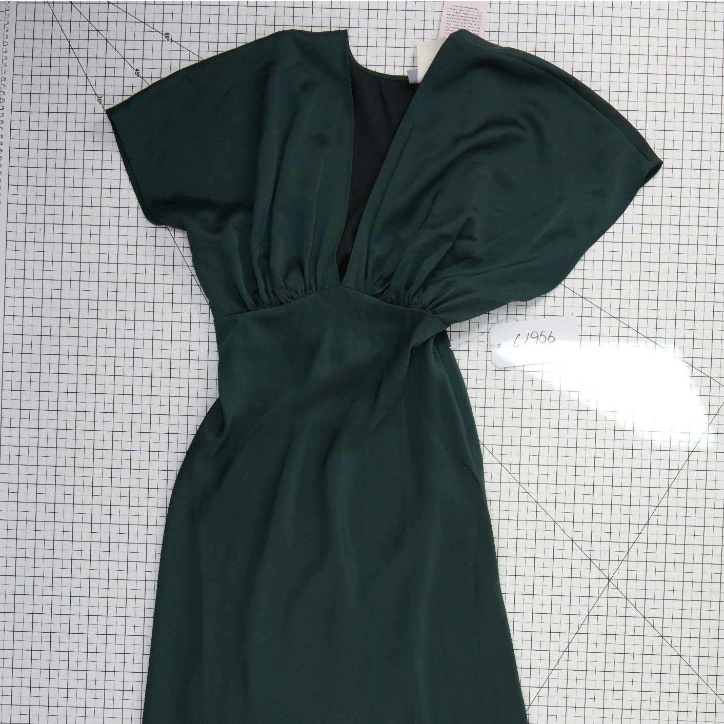 NEW BHLDN Maxi Dress Women's Size 14 Deep Green V Neck Empire Waist Gown - Image 8