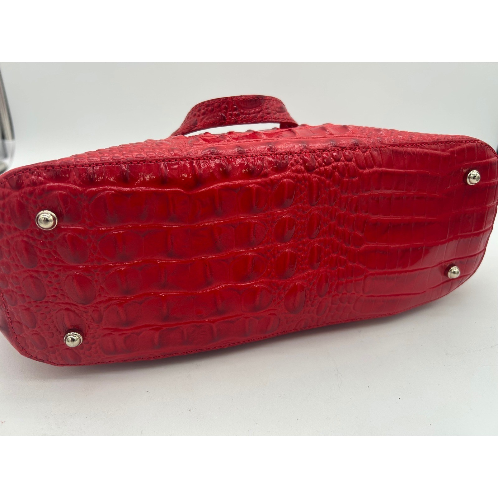 Brahmin Shoulder Bag Women's Red Melbourne Leather Satchel Purse - Image 5