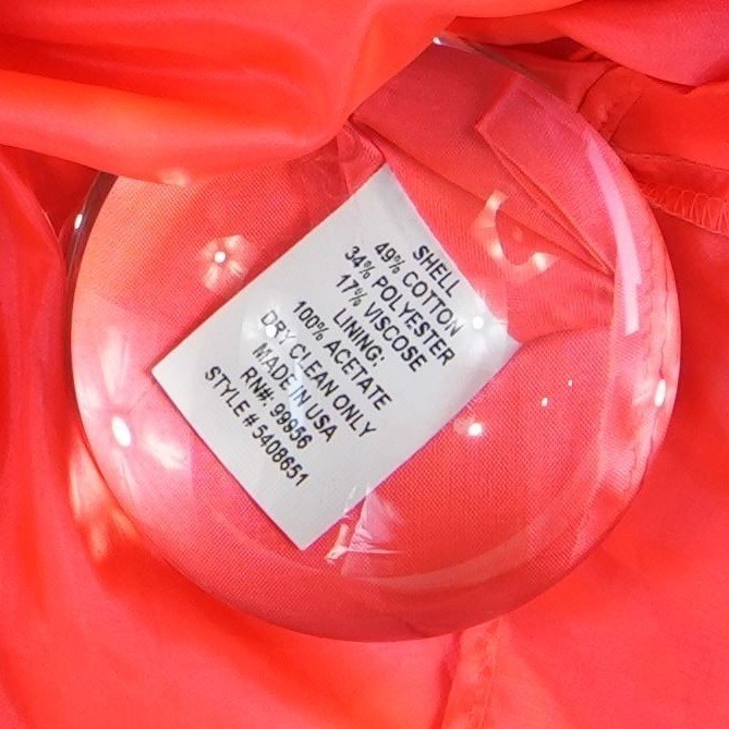 Shoshanna Tweed Dress Women's Size 0 Coral Pink Strapless Pleated Cocktail - Image 4